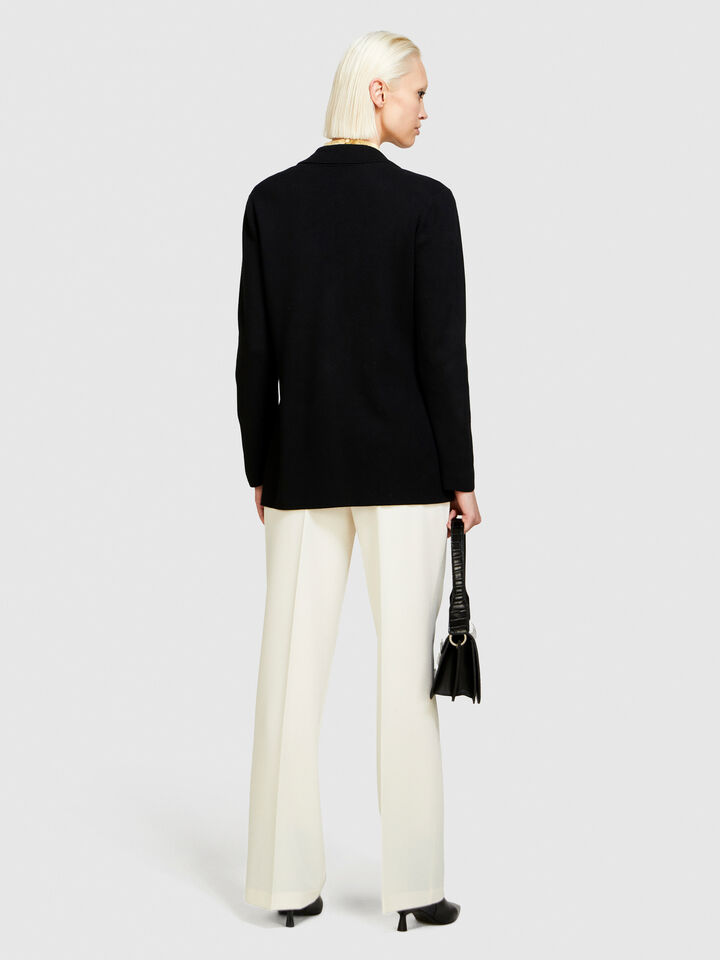 Knit blazer - women's blazers - Black | Sisley image number 3